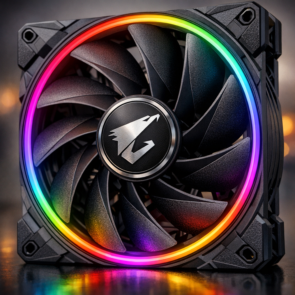 Aorous ARGB 140mm Fan — close-up detail