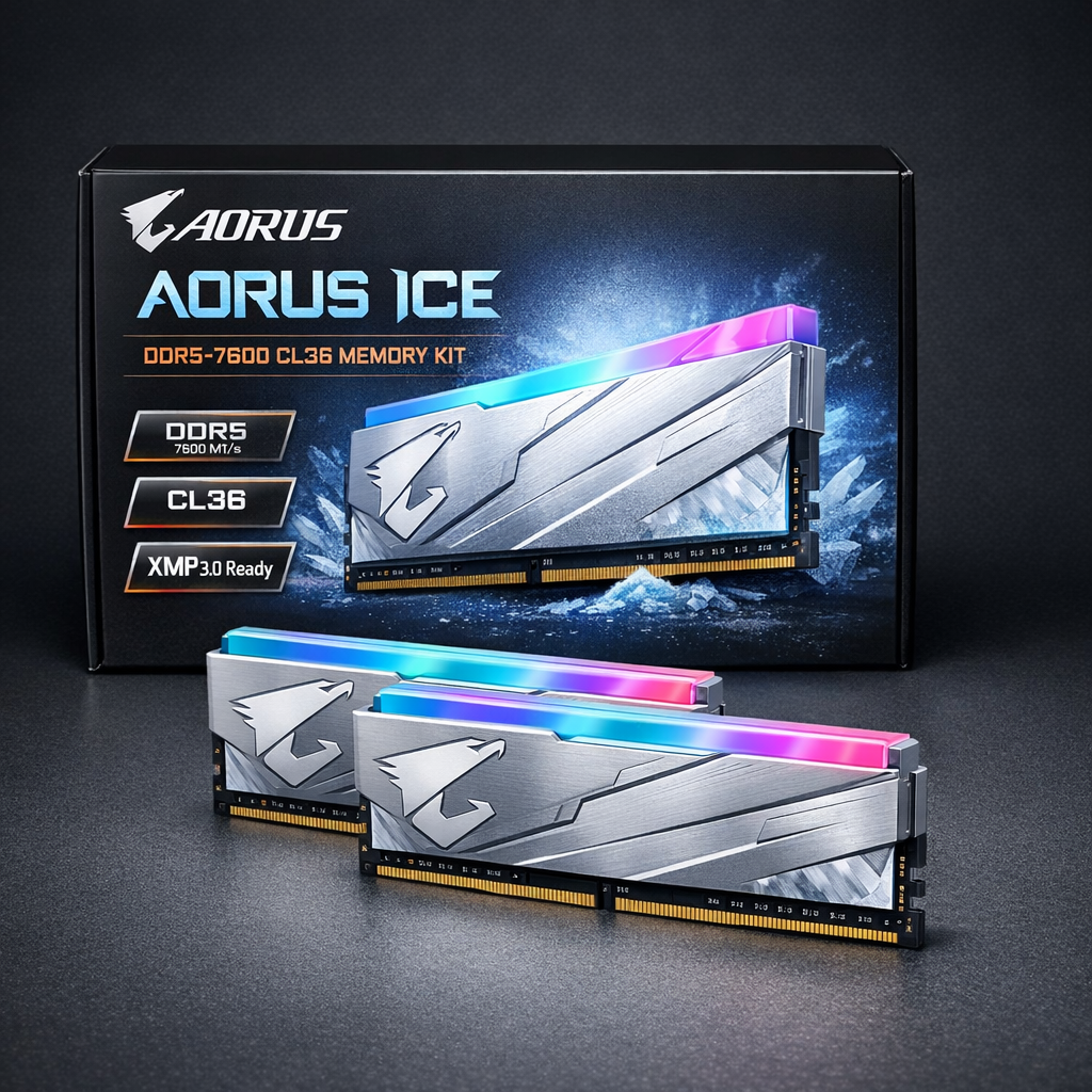 Aorous Ice DDR5-7600 CL36 Memory Kit — packaging