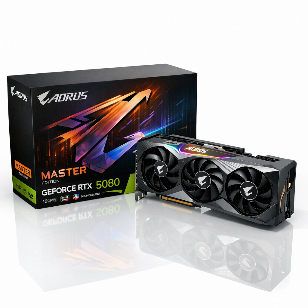 Aorous Master Edition RT 5080 Graphics Card — packaging