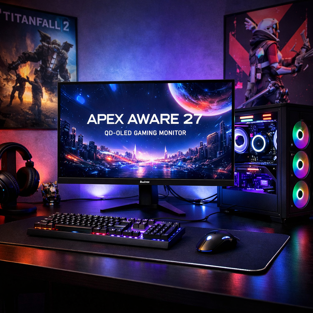 Apex Aware 27 QD-OLED Gaming Monitor — in situ