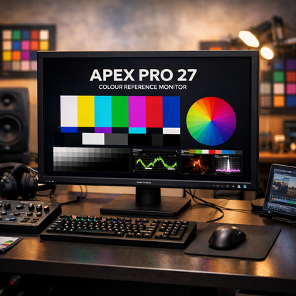 Apex Pro 27 Colour Reference Monitor — setup shot