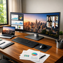 Apex UltraSharp 38 Curved Monitor — in situ