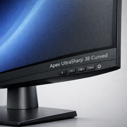 Apex UltraSharp 38 Curved Monitor — close-up