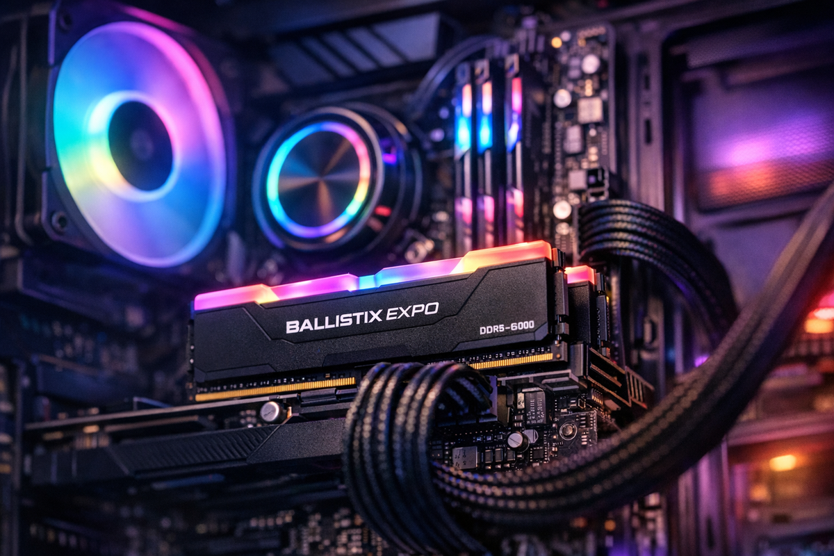 Ballistax EXPO DDR5-6000 CL30 Memory Kit — lifestyle