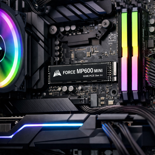 Force MP600 Mini NVMe SSD — in situ lifestyle shot