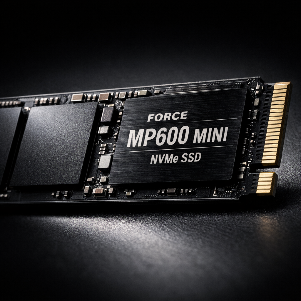 Force MP600 Mini NVMe SSD — close-up detail shot
