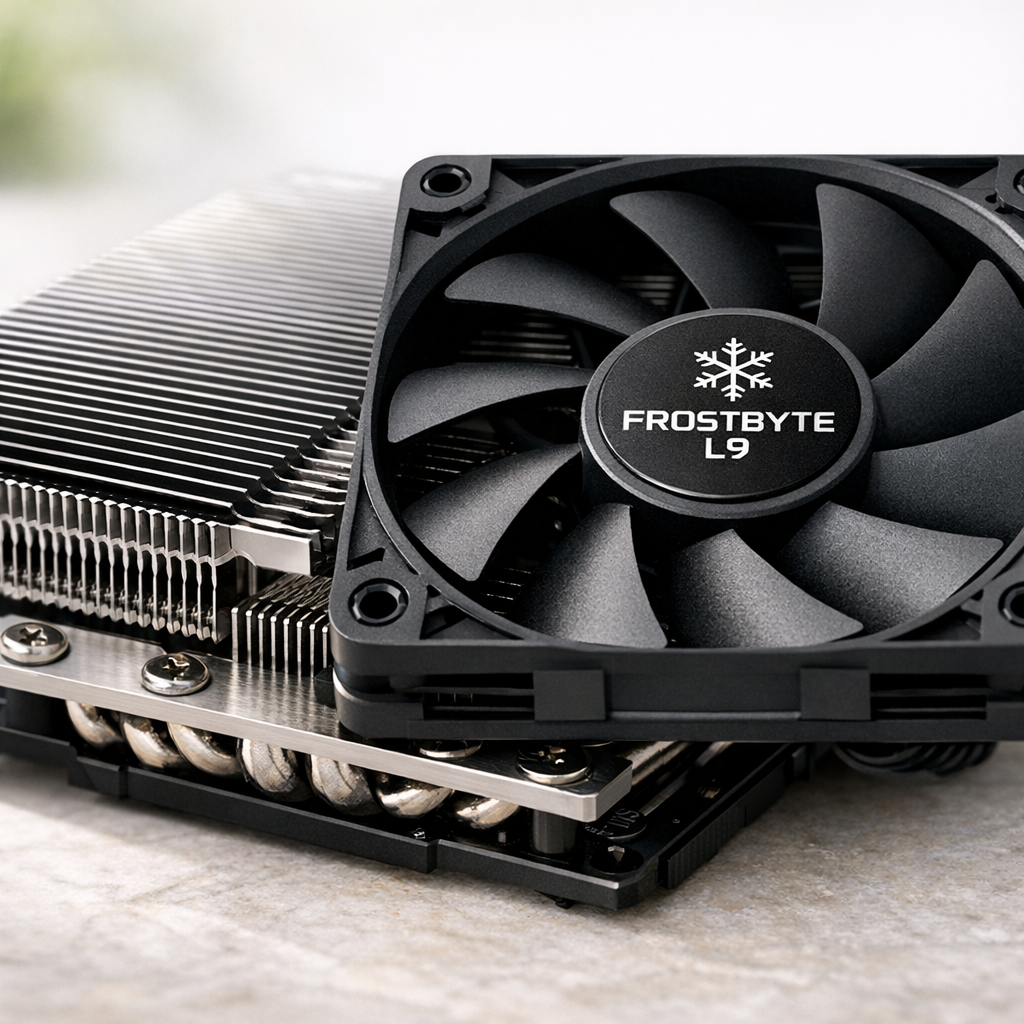Frostbyte L9 Low Profile Air Cooler — detail close-up