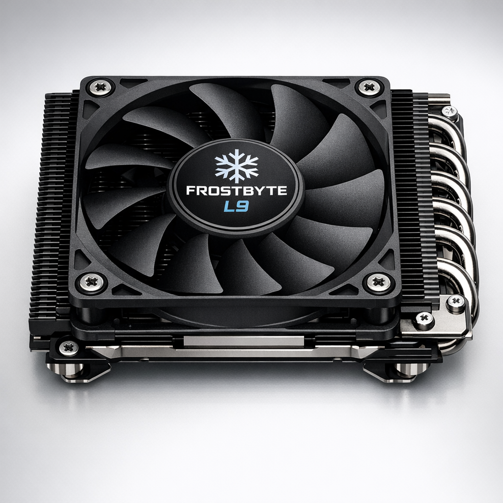 Frostbyte L9 Low Profile Air Cooler — angle view