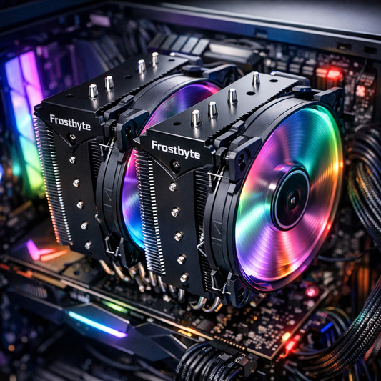 Frostbyte NH-D15 Dual Tower Air Cooler — LGA1701 — in situ lifestyle shot