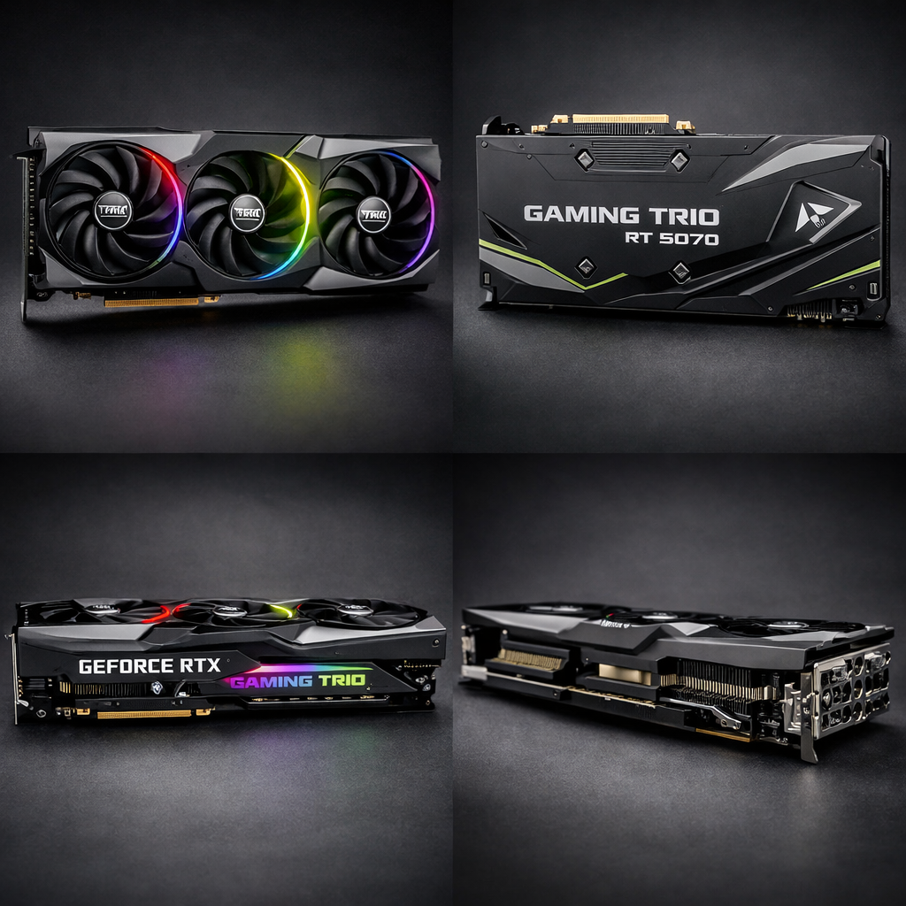 Gaming Trio RT 5070 Graphics Card — 360-degree composition