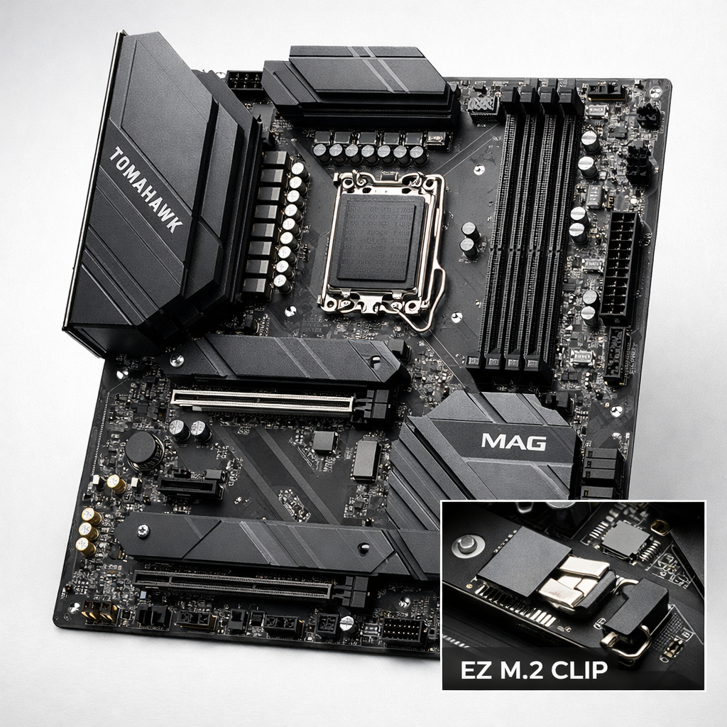 MAG B765 Tomohawk WiFi — angled