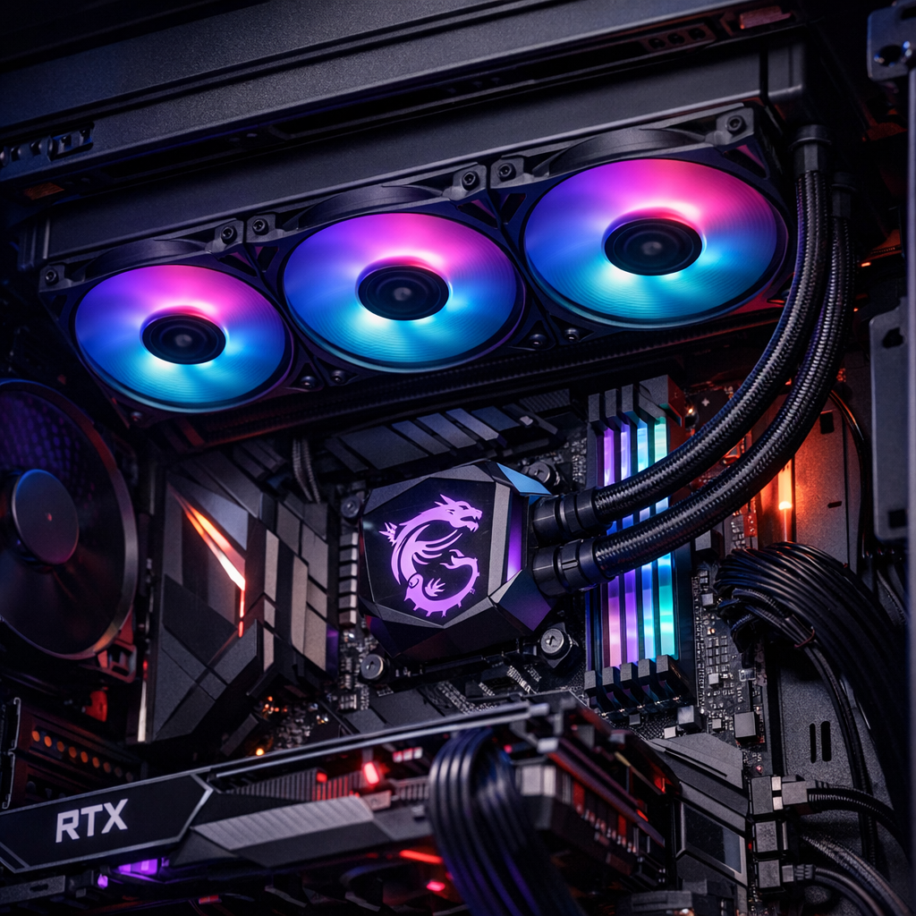 MAG Coreliquid 360mm AIO Cooler — lifestyle