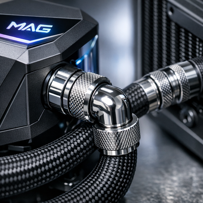 MAG Coreliquid 360mm AIO Cooler — detail shot