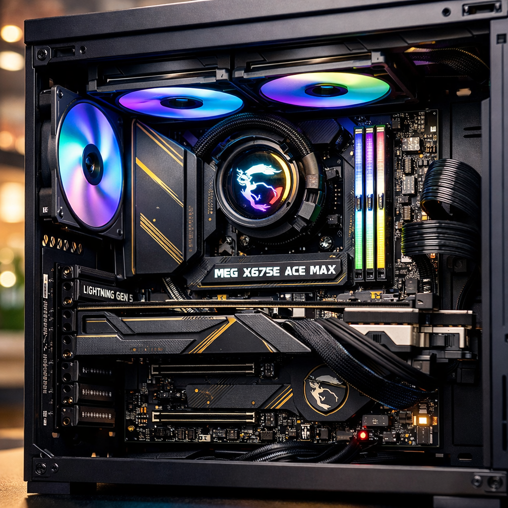 MEG X675E Ace Max — lifestyle