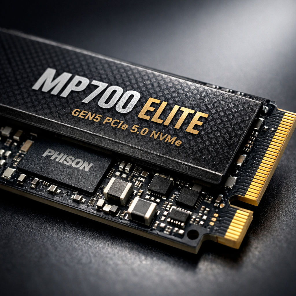 MP700 Elite Gen5 SSD — close-up detail shot