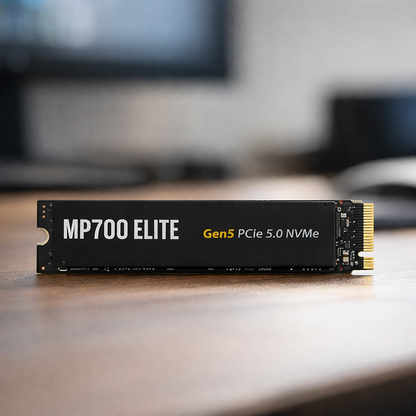 MP700 Elite Gen5 SSD — informative angle shot
