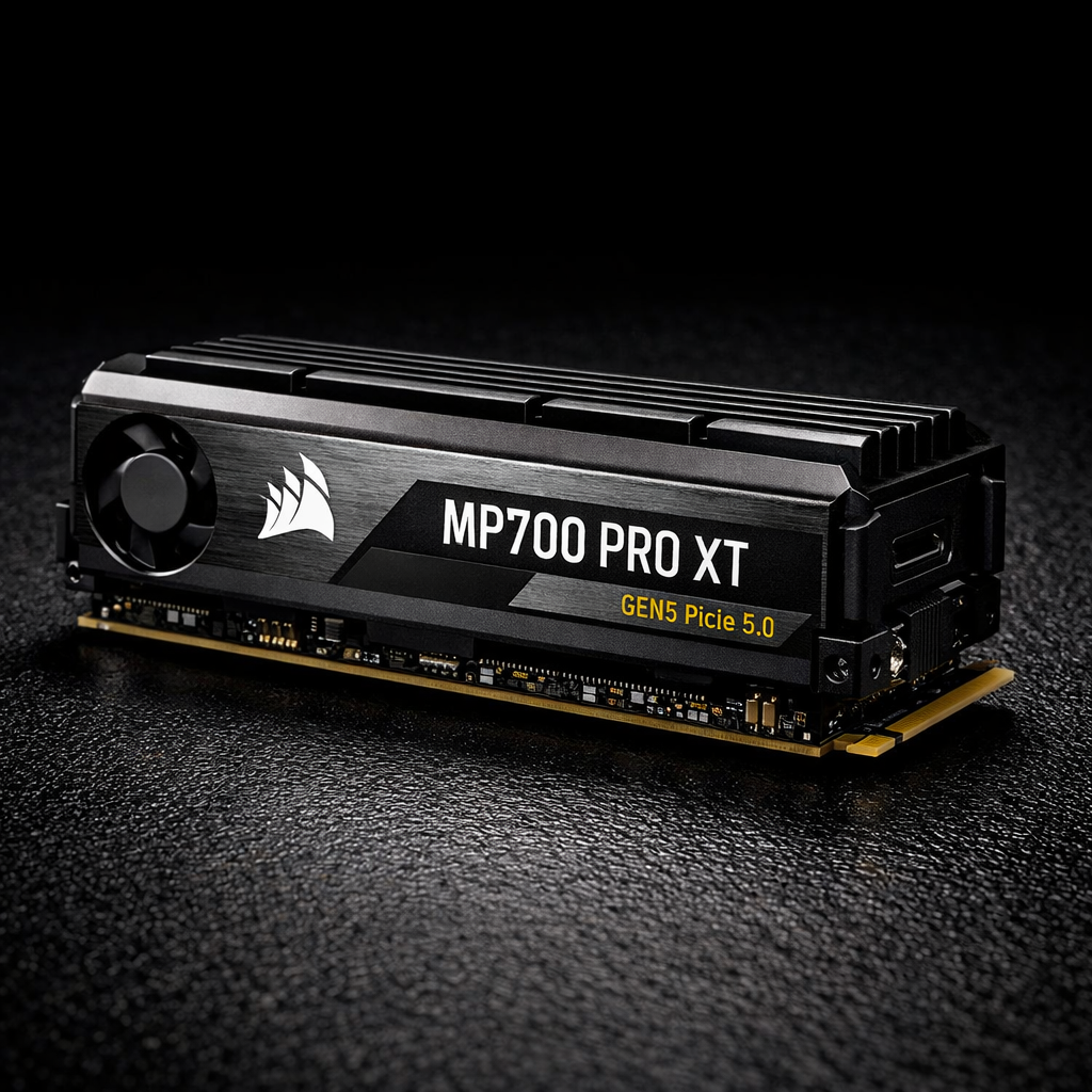 MP700 Pro XT Gen5 SSD with Active Cooler — angels showcase