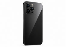 Black smartphone on a white background
