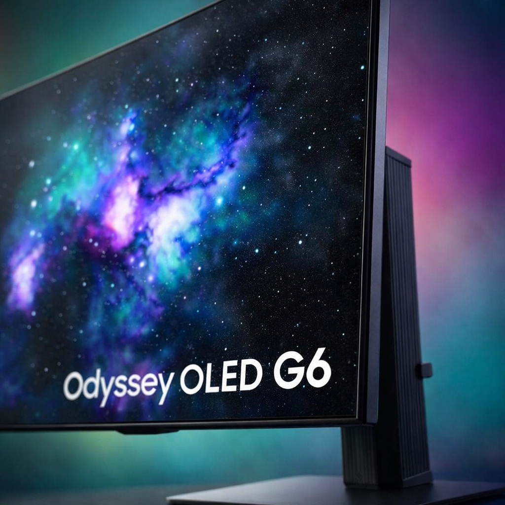 Odyssey G6 OLED Gaming Monitor — close-up