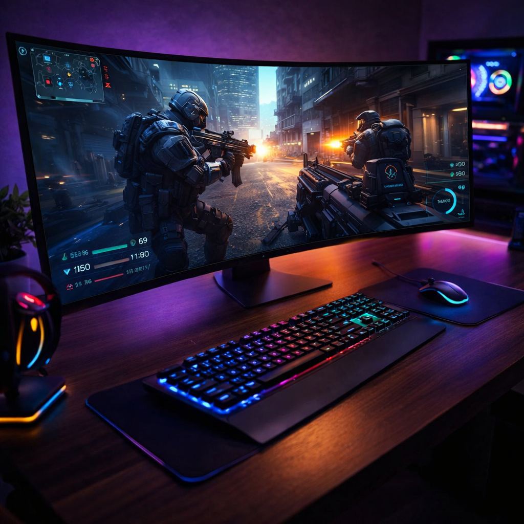 Odyssey OLED Gaming Monitor — setup_scene