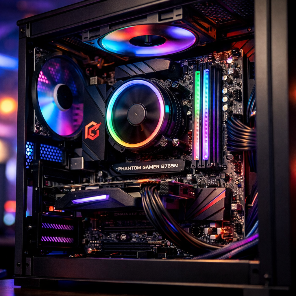 Phantom Gamer B765M — lifestyle shot