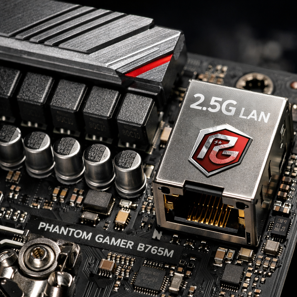 Phantom Gamer B765M — close-up shot