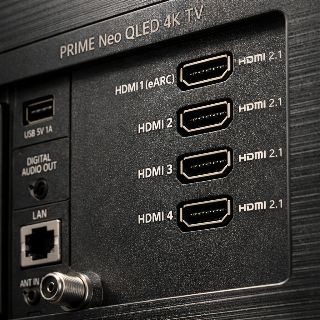 Prime Neo QLED 4K TV — connection ports