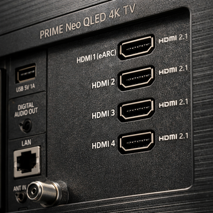 Prime Neo QLED 4K TV — connection ports