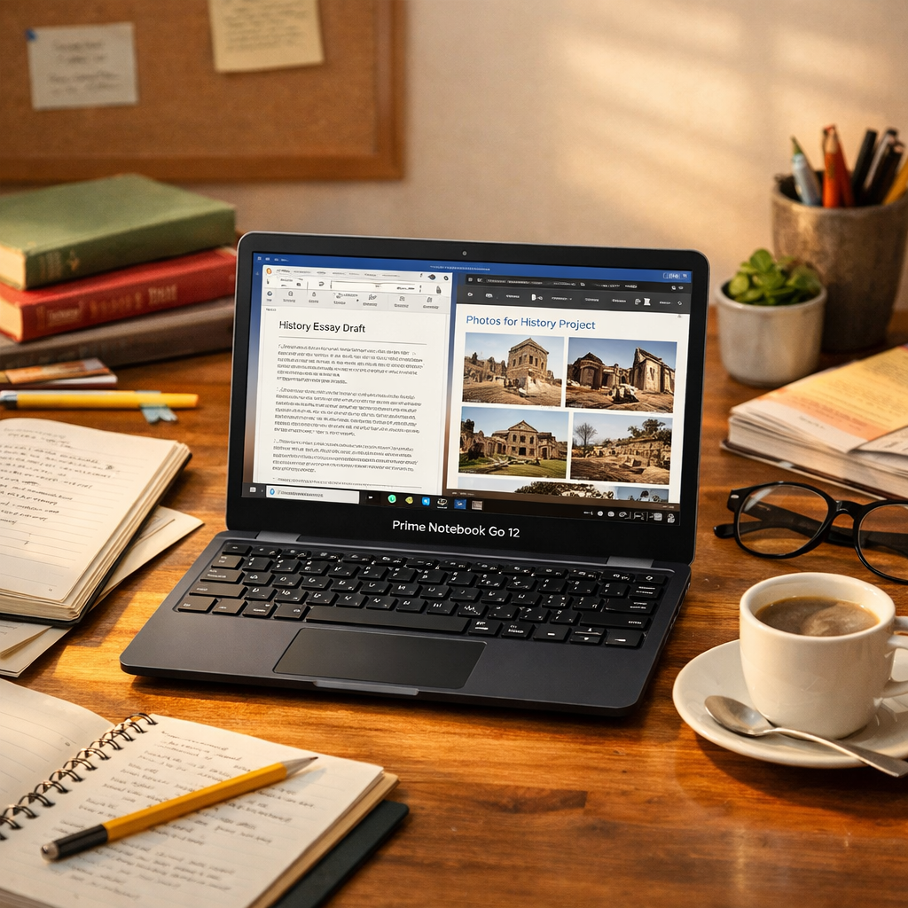 Prime Notebook Go 12 — lifestyle shot