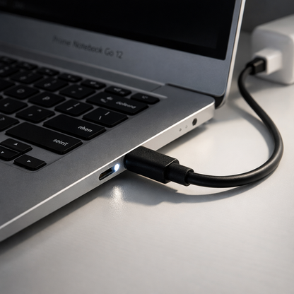 Prime Notebook Go 12 — charging demonstration
