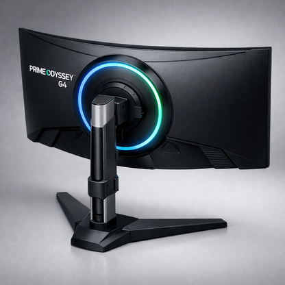 Prime Odyssey G4 Gaming Monitor — Angled Display Perspective
