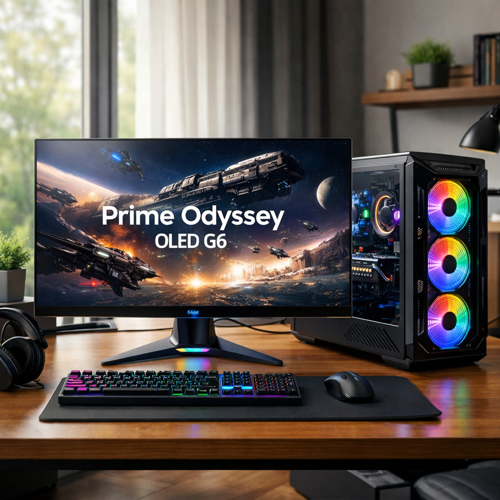 Prime Odyssey OLED G6 27 Monitor — lifestyle