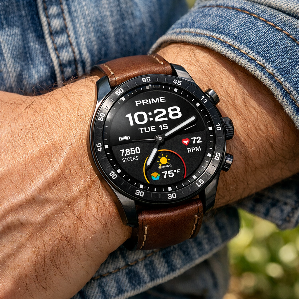 Prime Solar Watch 7 Classic — wrist shot