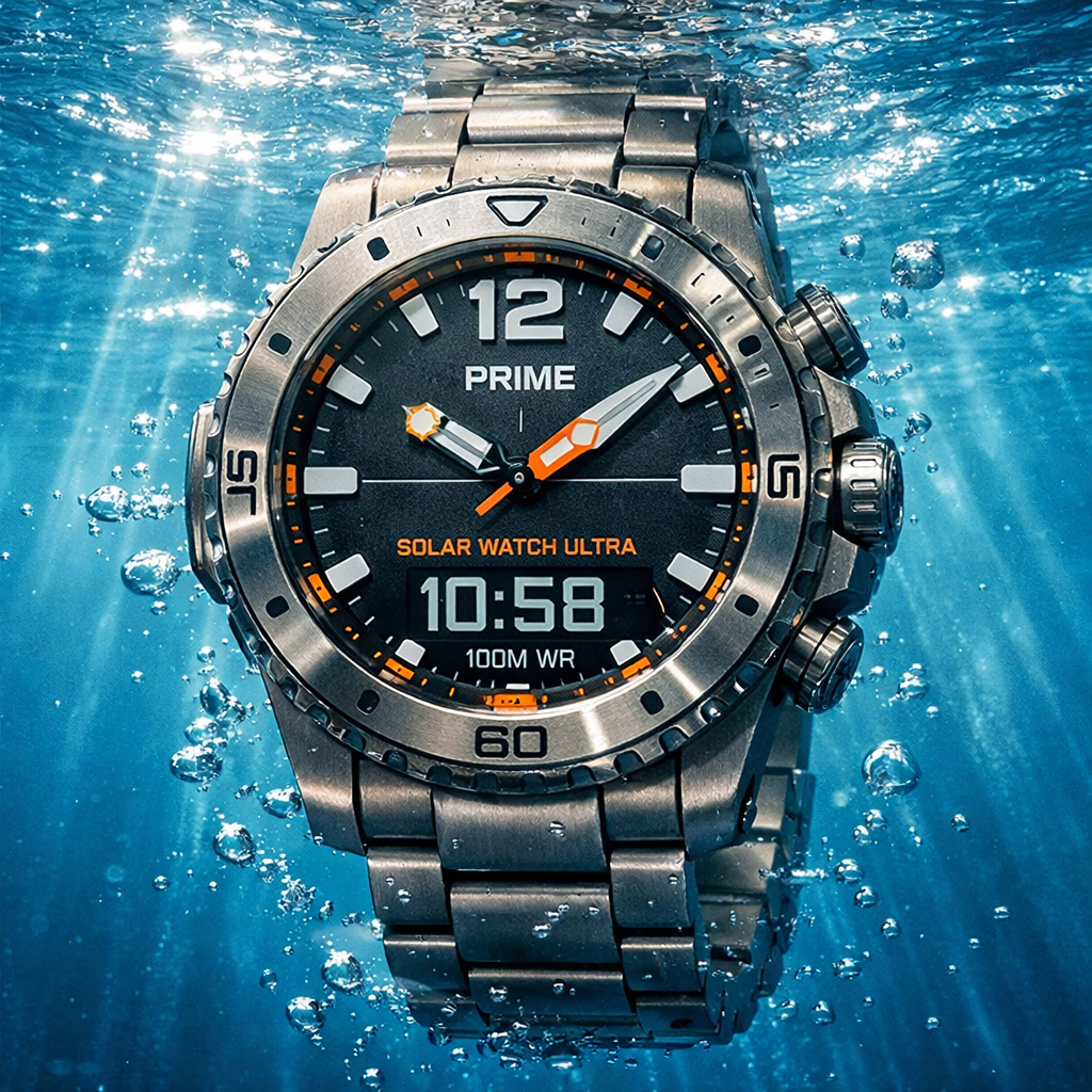 Prime Solar Watch Ultra — underwater