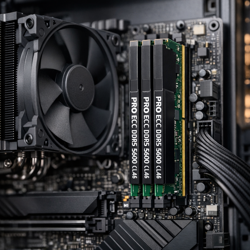 Pro ECC DDR5-5600 CL46 Memory Kit — in situ