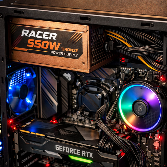 Racer 550W Bronze Power Supply — lifestyle image