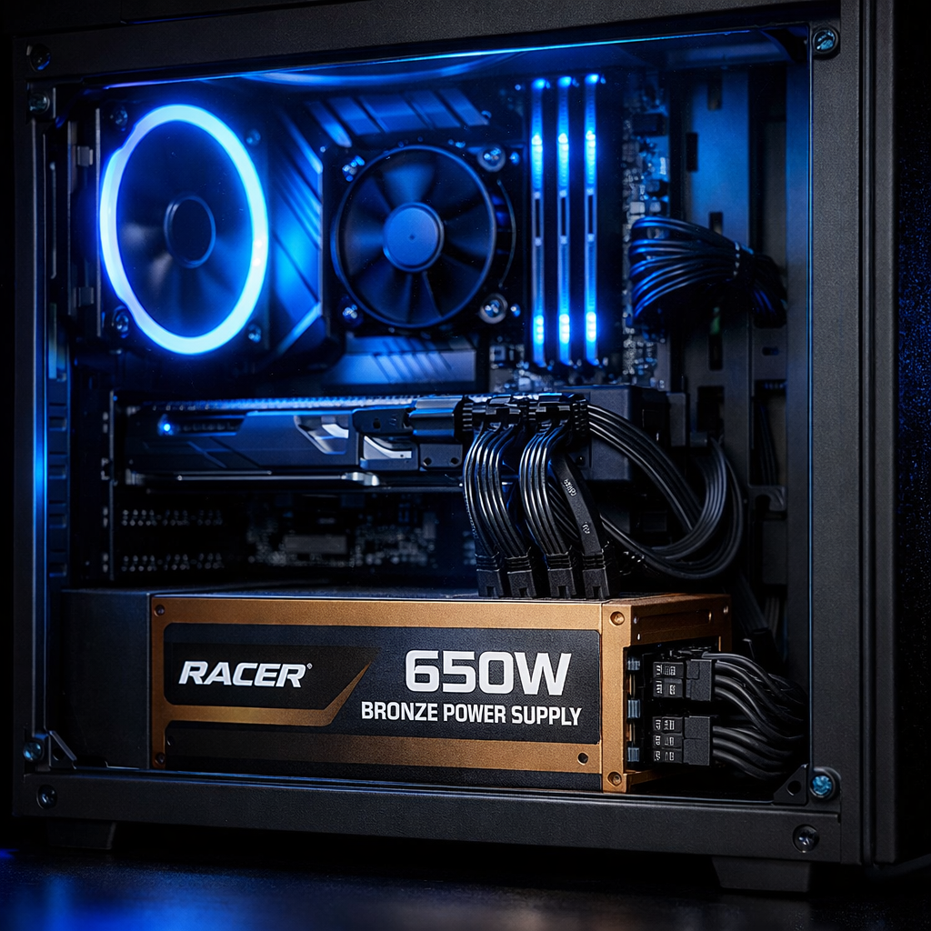 Racer 650W Bronze Power Supply — lifestyle