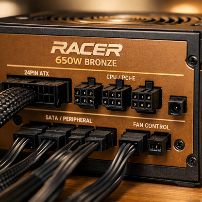 Racer 650W Bronze Power Supply — detail