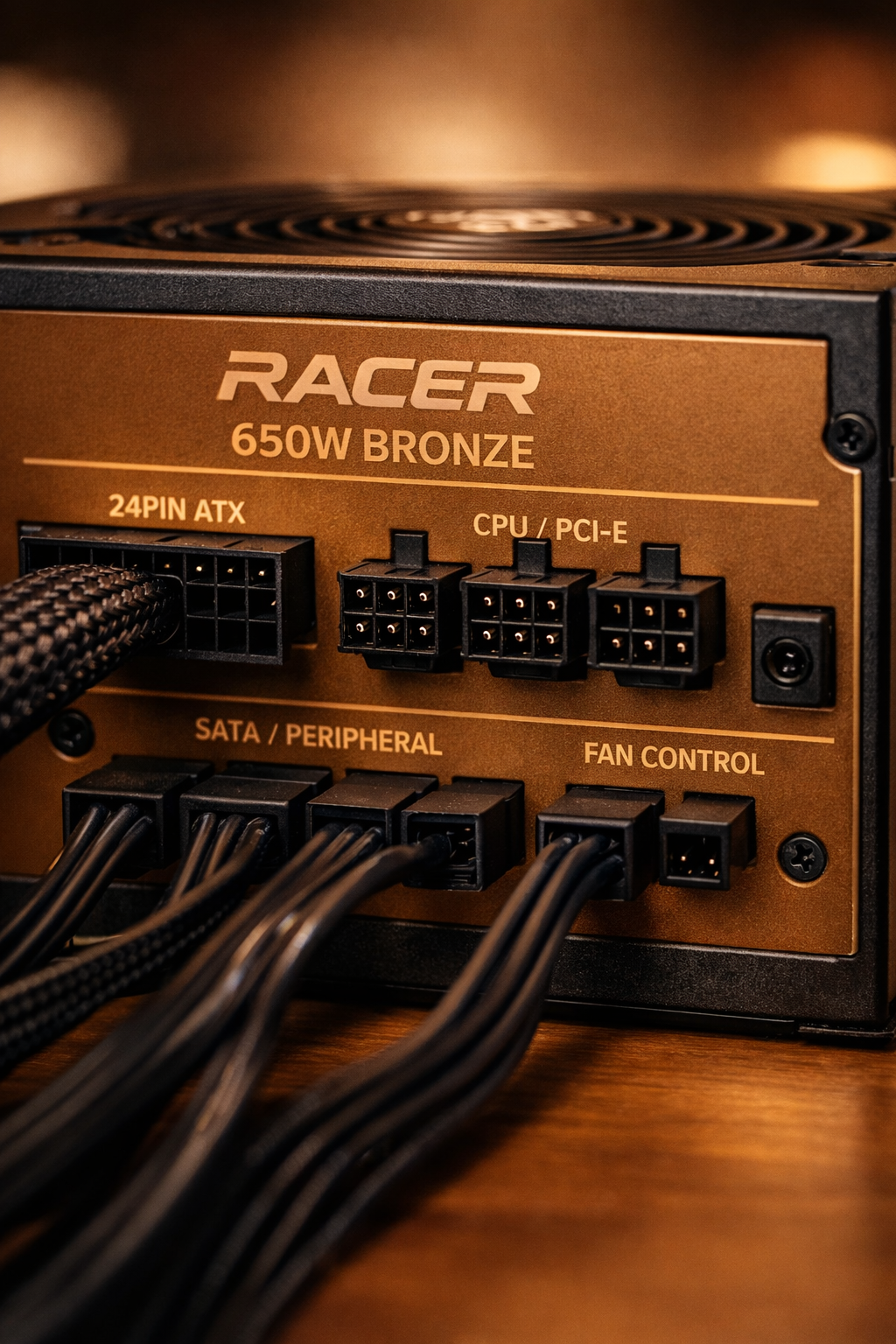Racer 650W Bronze Power Supply — detail