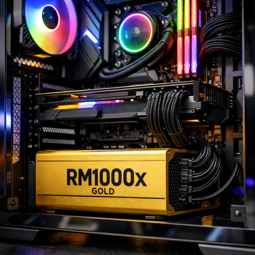 RM1000x Gold Power Supply — lifestyle