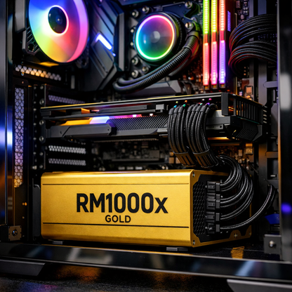 RM1000x Gold Power Supply — lifestyle