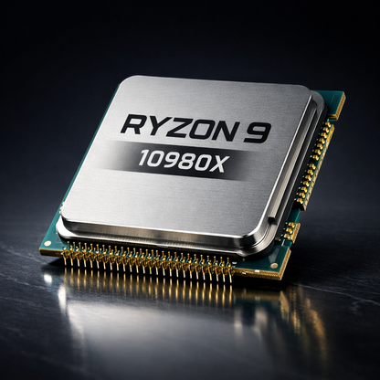 Ryzon 9 10980X Processor — angle view