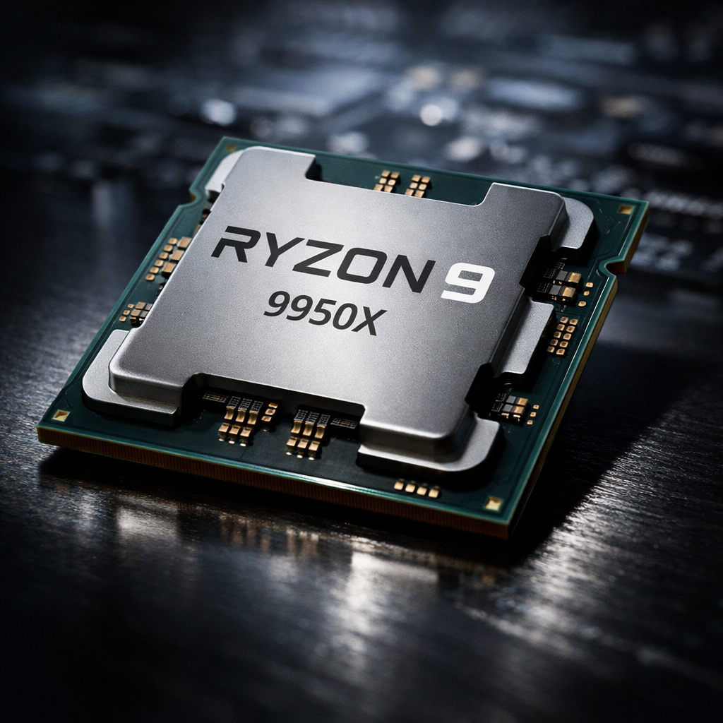 Ryzon 9 9950X Processor — angled