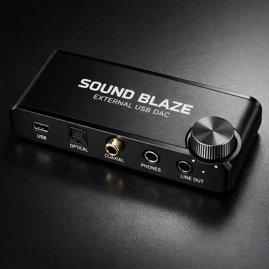 Sound Blaze External USB DAC — angle