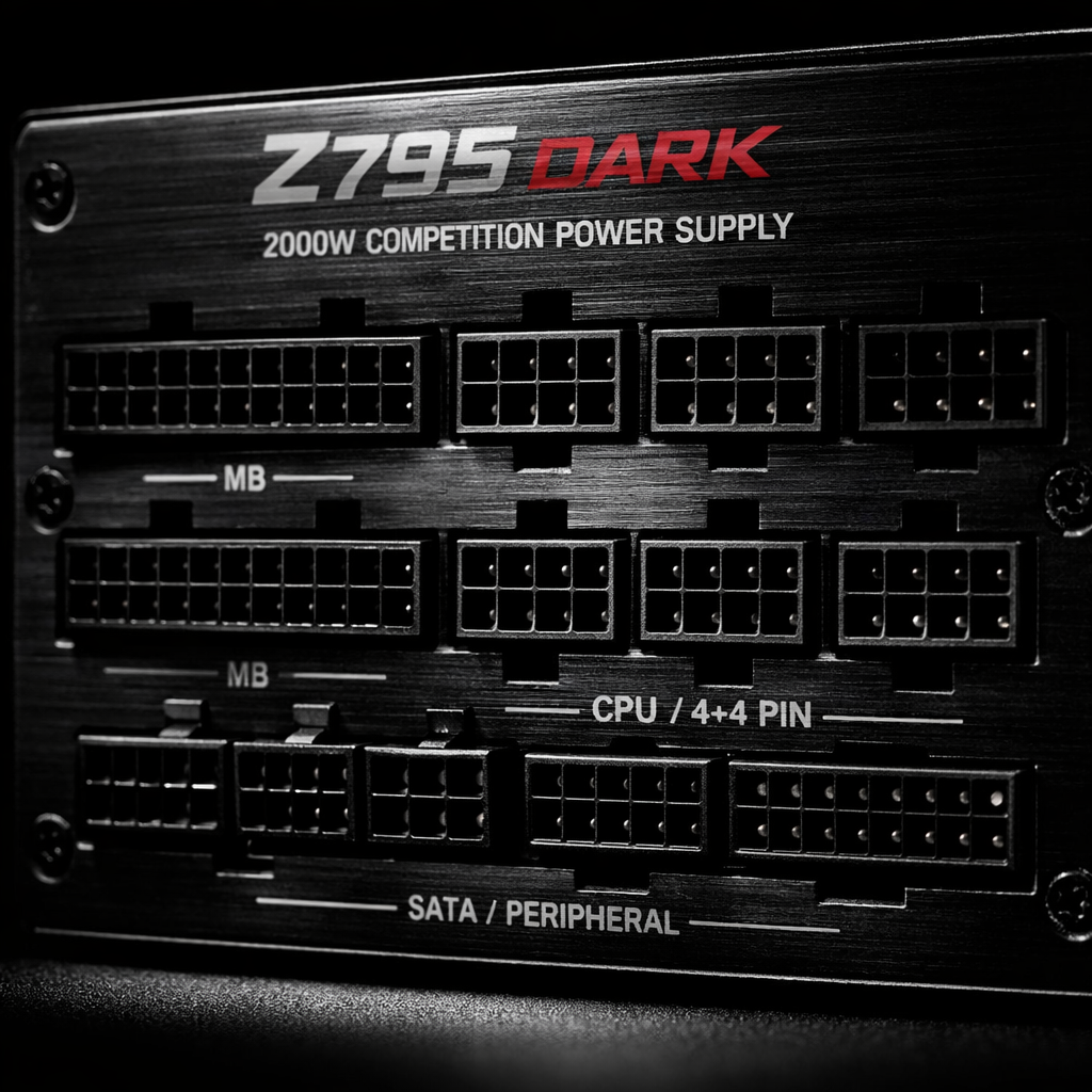 Z795 Dark 2000W Competition Power Supply — feature close-up