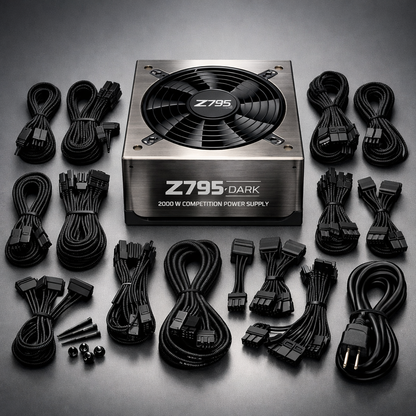 Z795 Dark 2000W Competition Power Supply — product arrangement