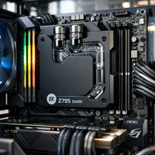 Z795 Dark Monoblock Water Block — lifestyle shot